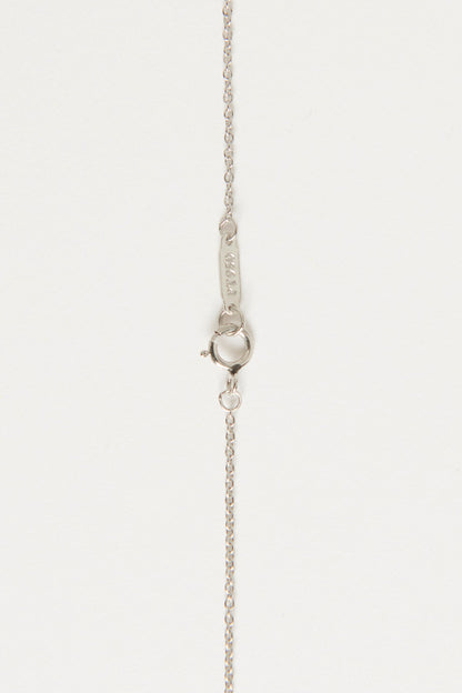 Silver Platinum White & Pink Diamond Floret 
Key Necklace