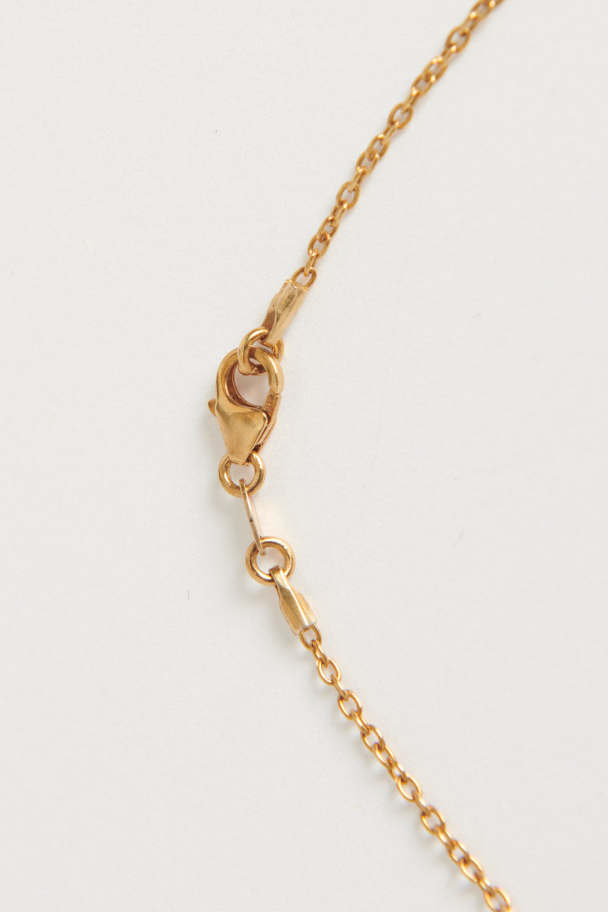 Yellow 18K Gold Enamel Ball Charm Preowned Necklace