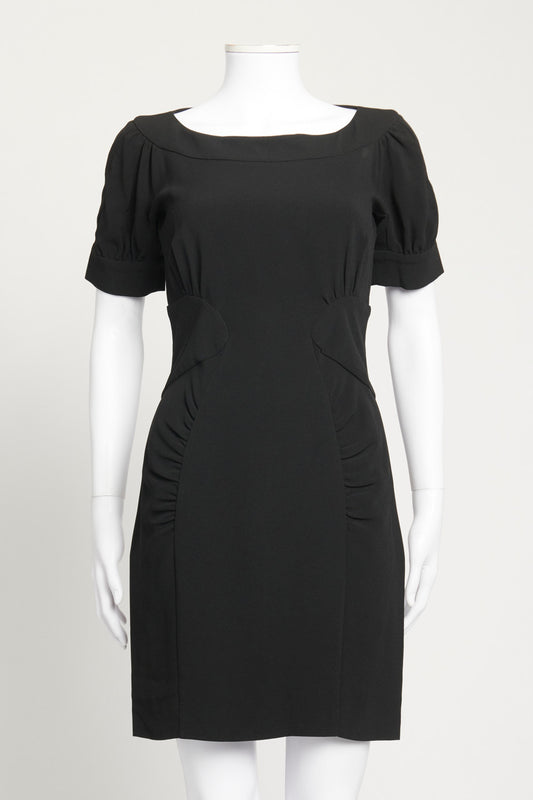 2008 Black Shaped Preowned Dress with Scoop Neck