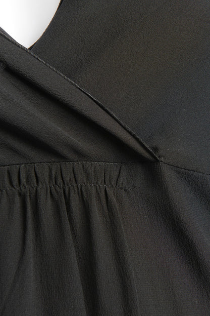 2006 Black Silk Drop Waist Preowned Midi Dress