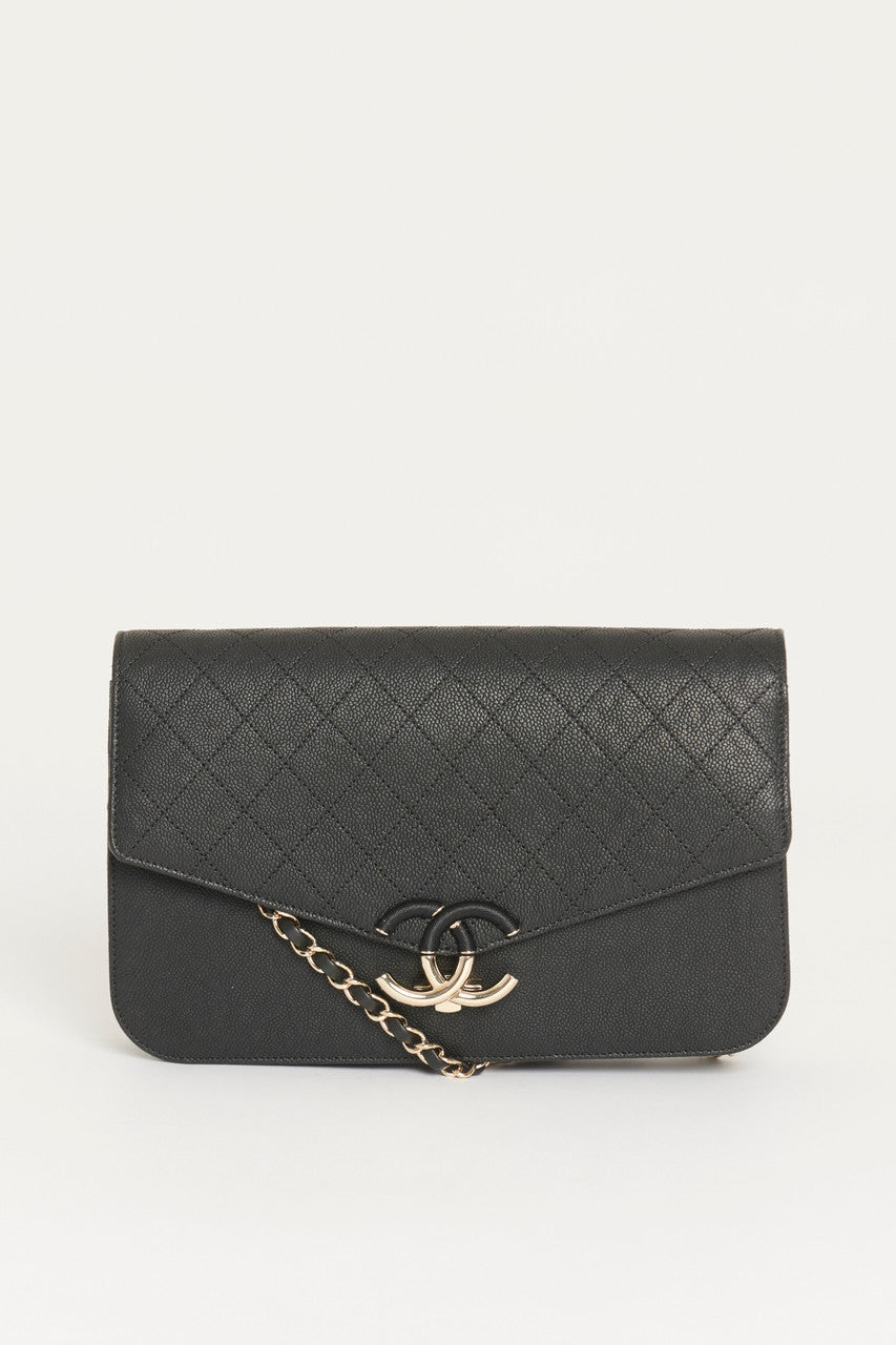 Chanel Pink CC Caviar Wallet on Chain Leather ref.935557 - Joli Closet