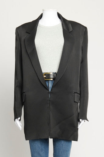 Black Acetate Oversized Preowned Blazer