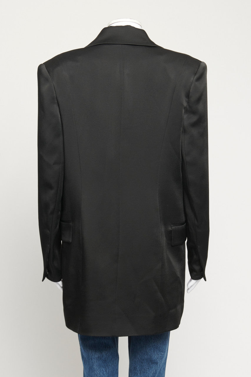 Black Acetate Oversized Preowned Blazer