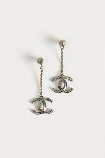 Gunmetal CC Chain Earrings