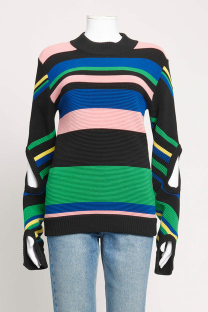 Multi Striped Wool Knitted Preowned Jumper