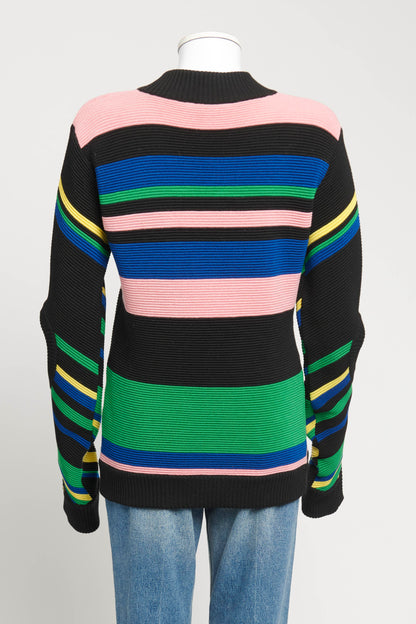 Multi Striped Wool Knitted Preowned Jumper