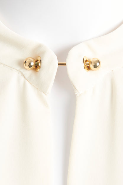 Ivory Preowned Tunic With Gold Grommets