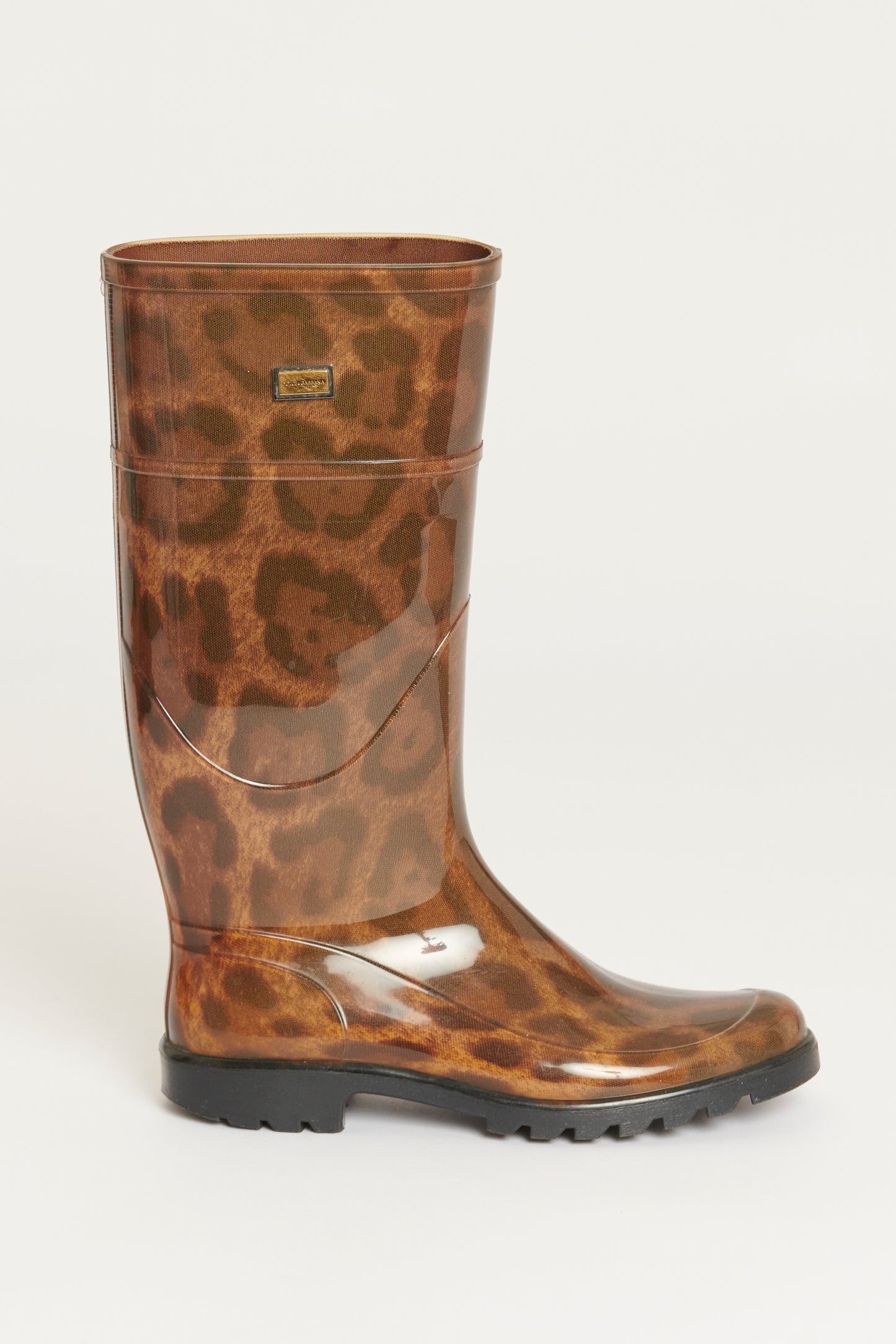 Animal Print Rubber Preowned Rain Boots