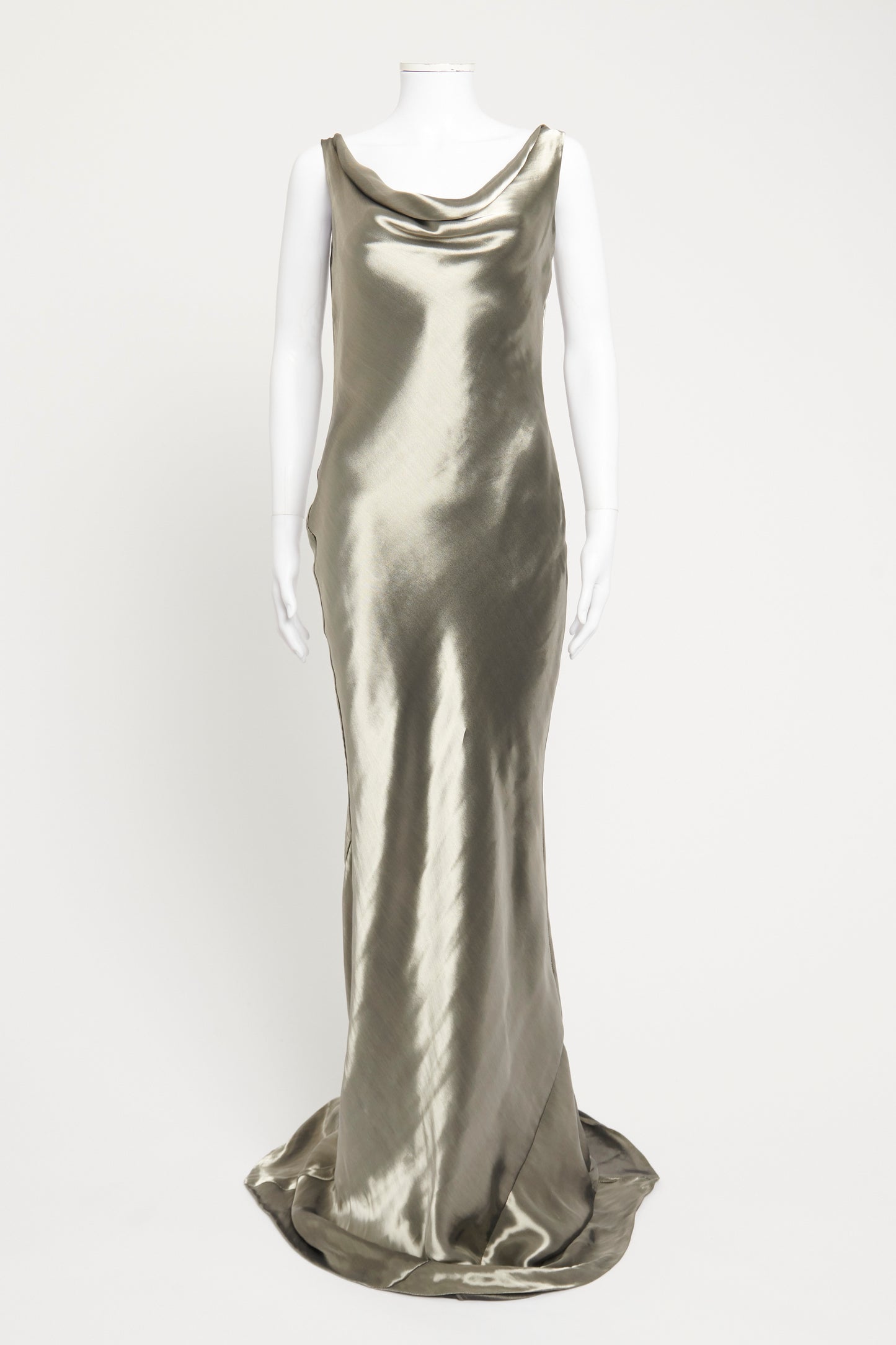 Silver Tone Preowned Maxi Dress