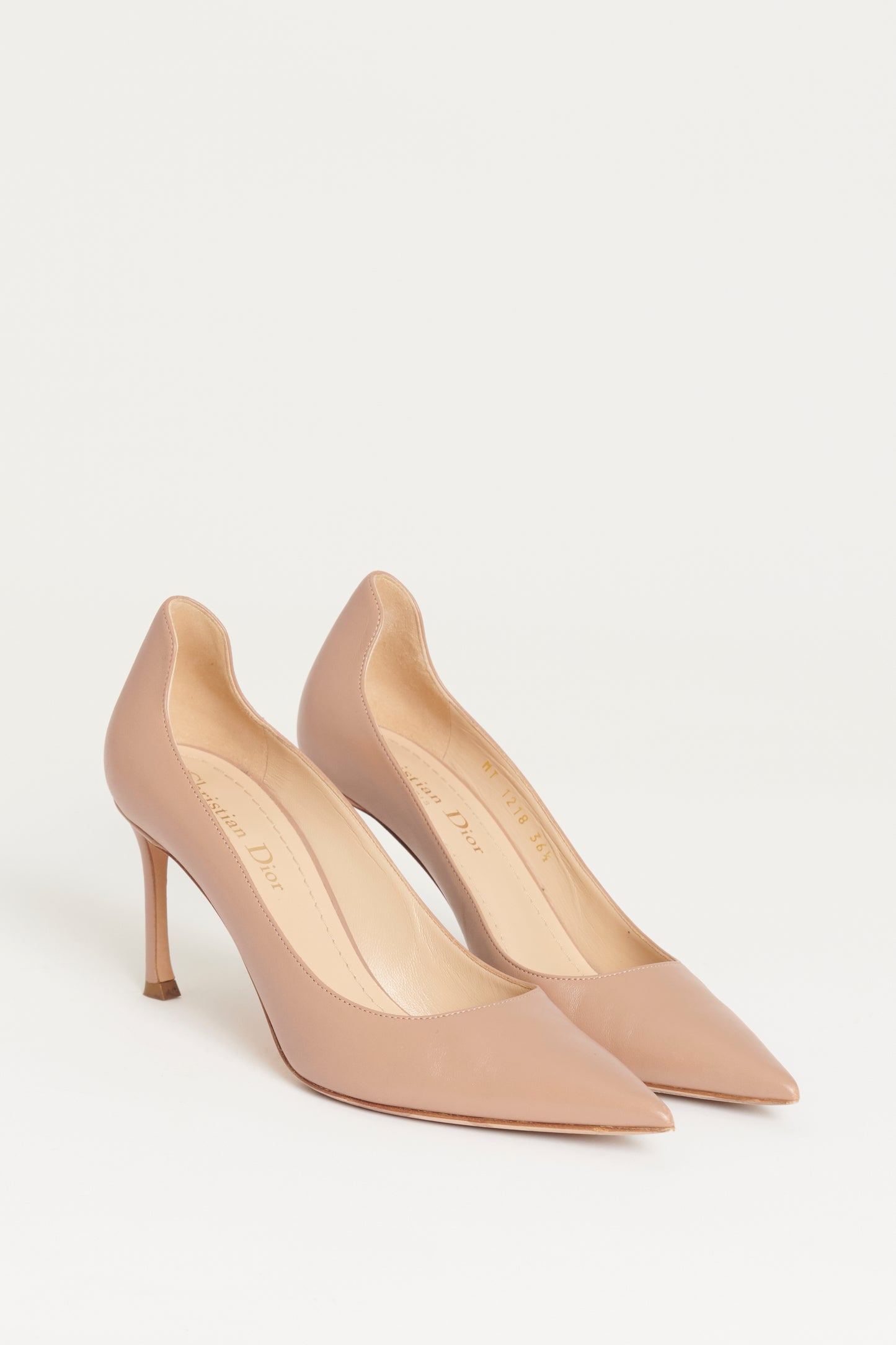 D-Moi Nude Pointed Toe Preowned Pumps Heels