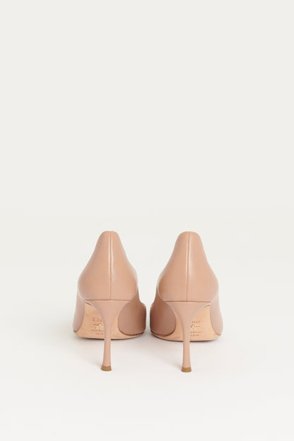 D-Moi Nude Pointed Toe Preowned Pumps Heels