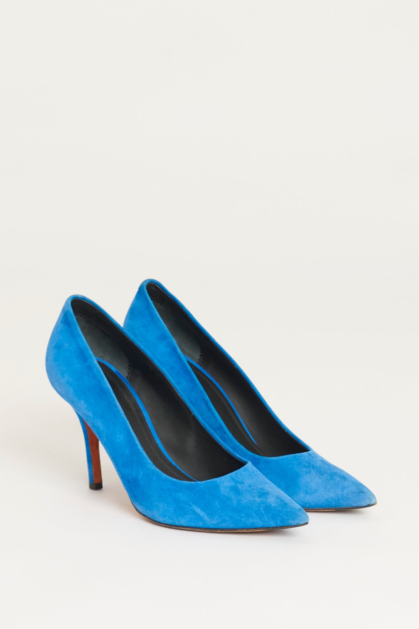 Cobalt Blue Suede Preowned Pumps Heels