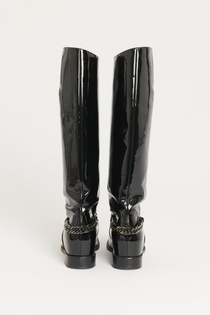 Black Patent Preowned Cate Riding Boots