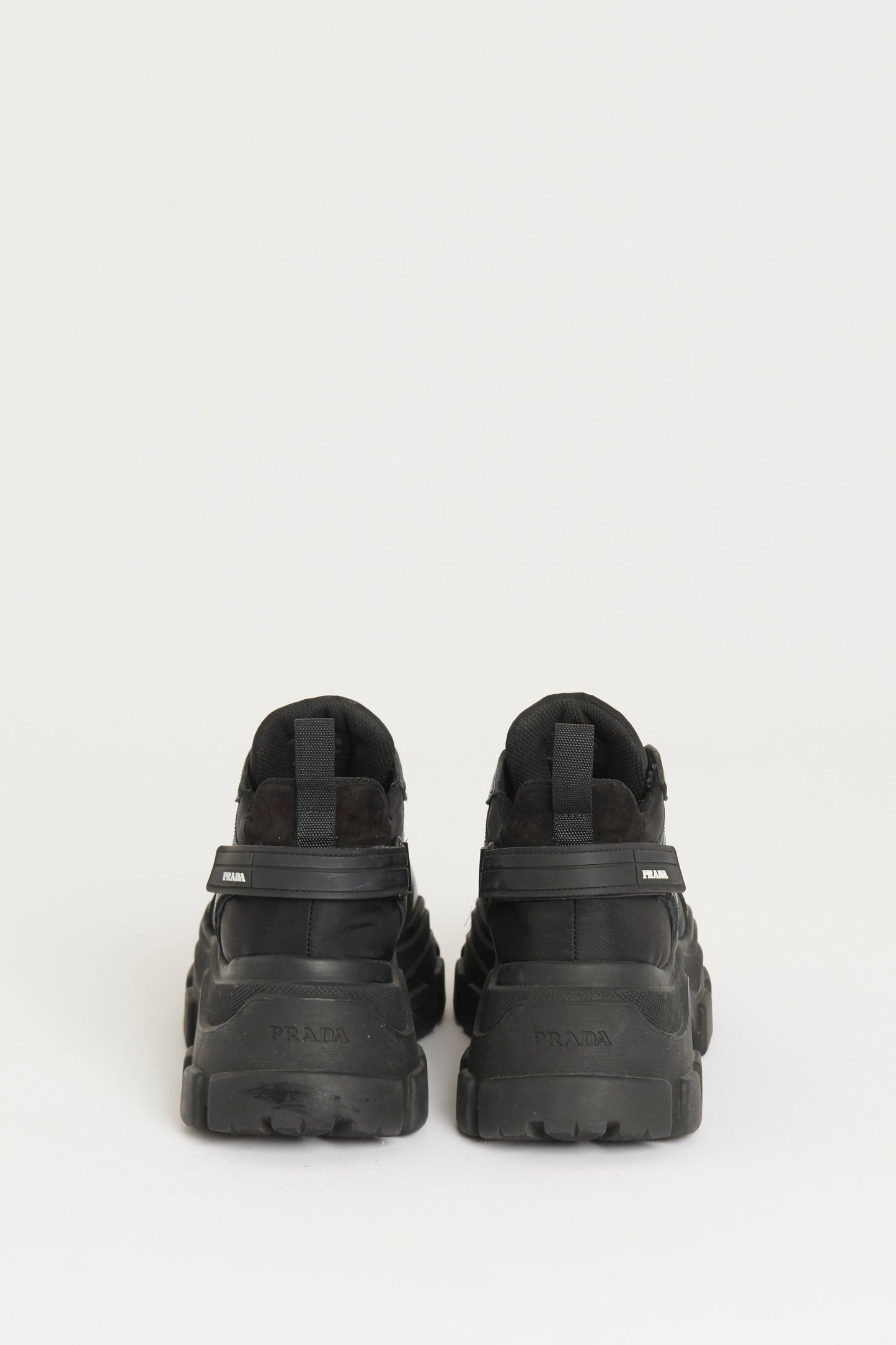 Black Leather Preowned Centaurus Sneakers