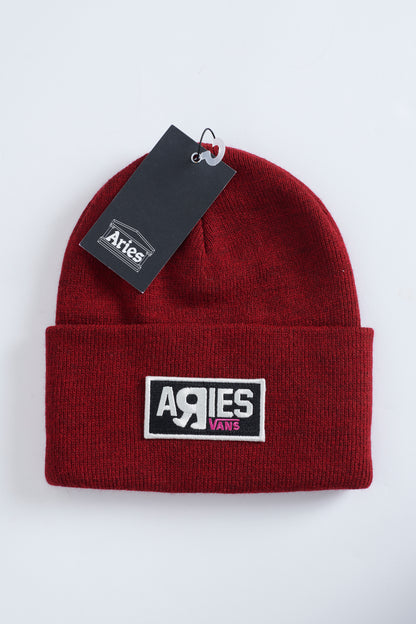 Aries X Vans Red Knitted Beanie Hat