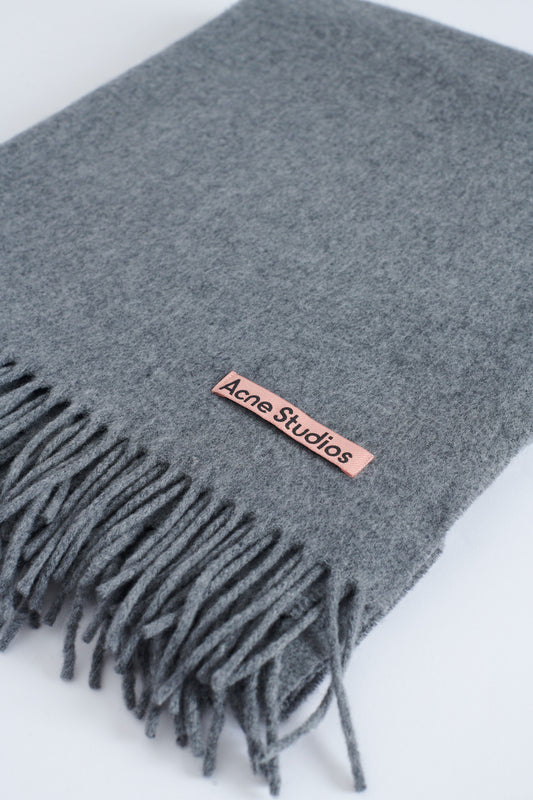 Gray Wool Blanket Scarf