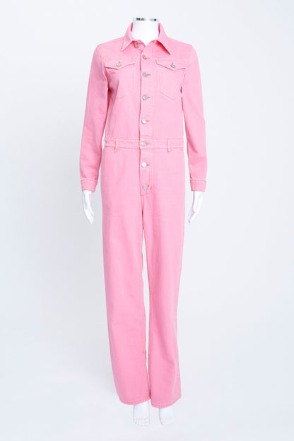 Pink Denim Boiler Suit