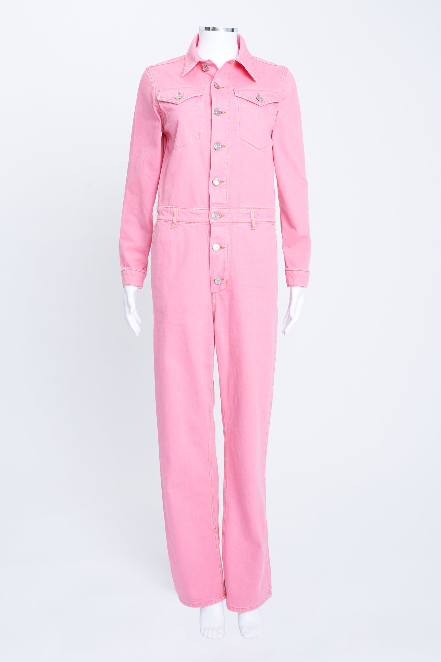 Pink Denim Boiler Suit