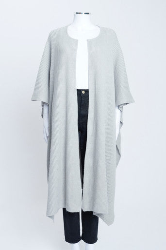 Pale Grey Cashmere Preowned Poncho