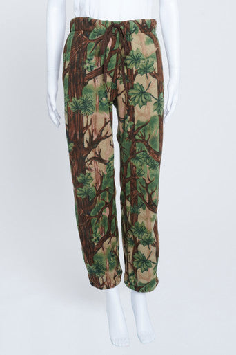 Camo Print Fleece Track Pants