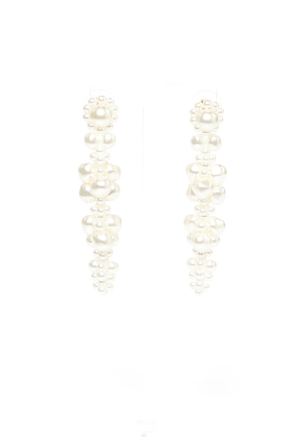 Pearl Cluster Drip 1g Sterling Silver Earring