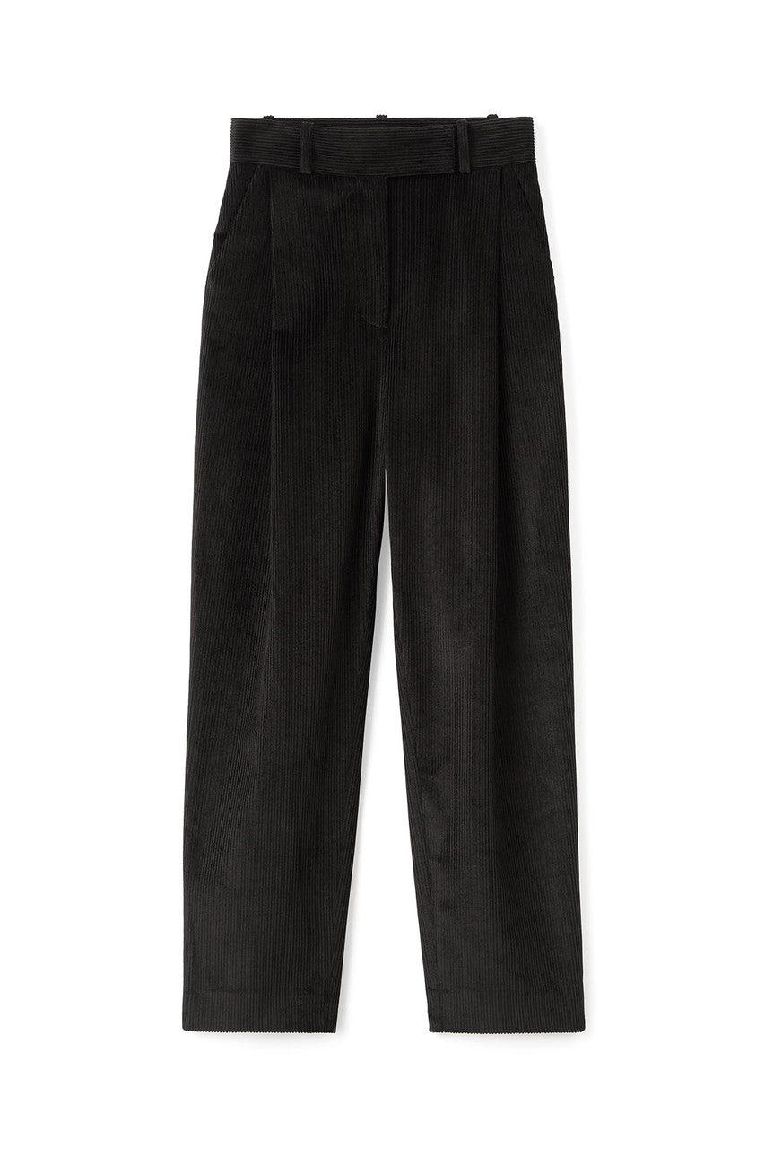 Toteme - Black Deep Pleat Cord Trousers
