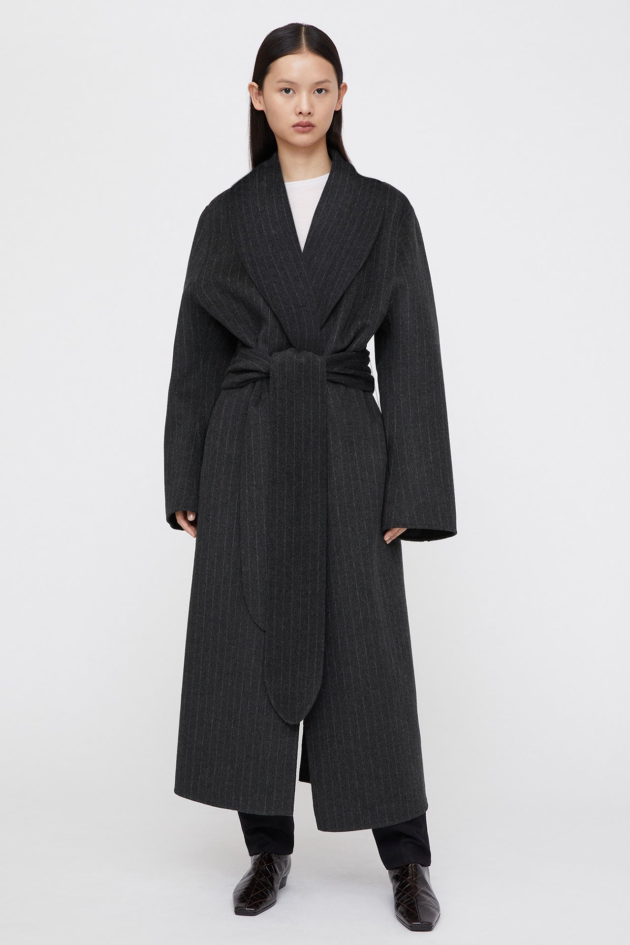 Grey online robe coat