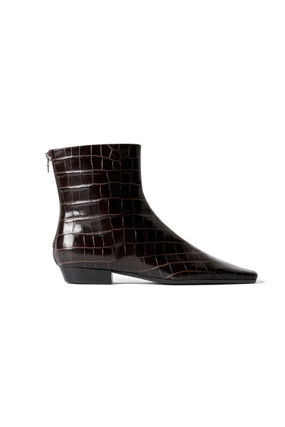 Toteme - The Western Boot in Brown Croco