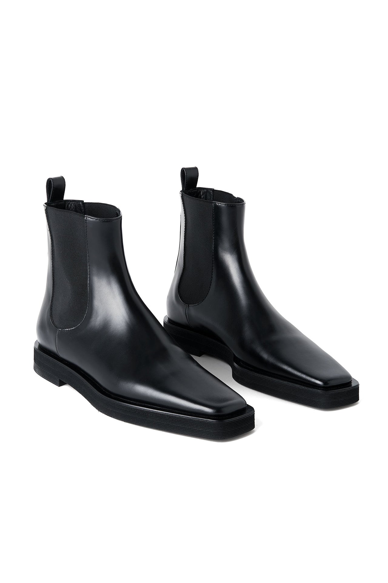 Toteme The Ankle Boot in Black Leather Reluxe Fashion
