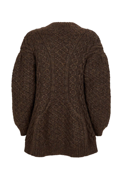 Brown Signature Sleeve Sculpted Sweater