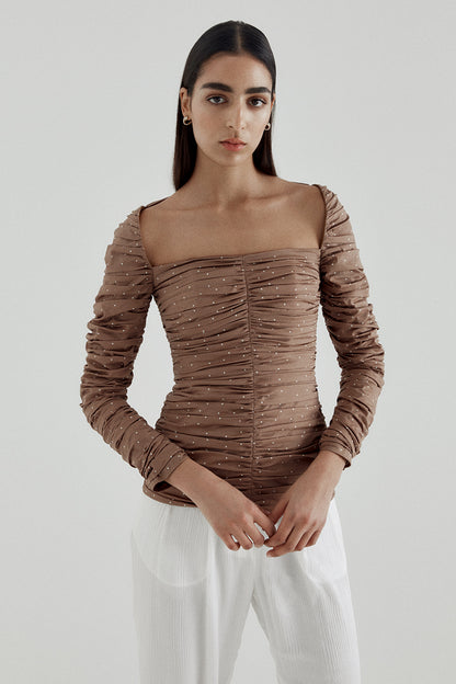 Copper Lily Ruched Top